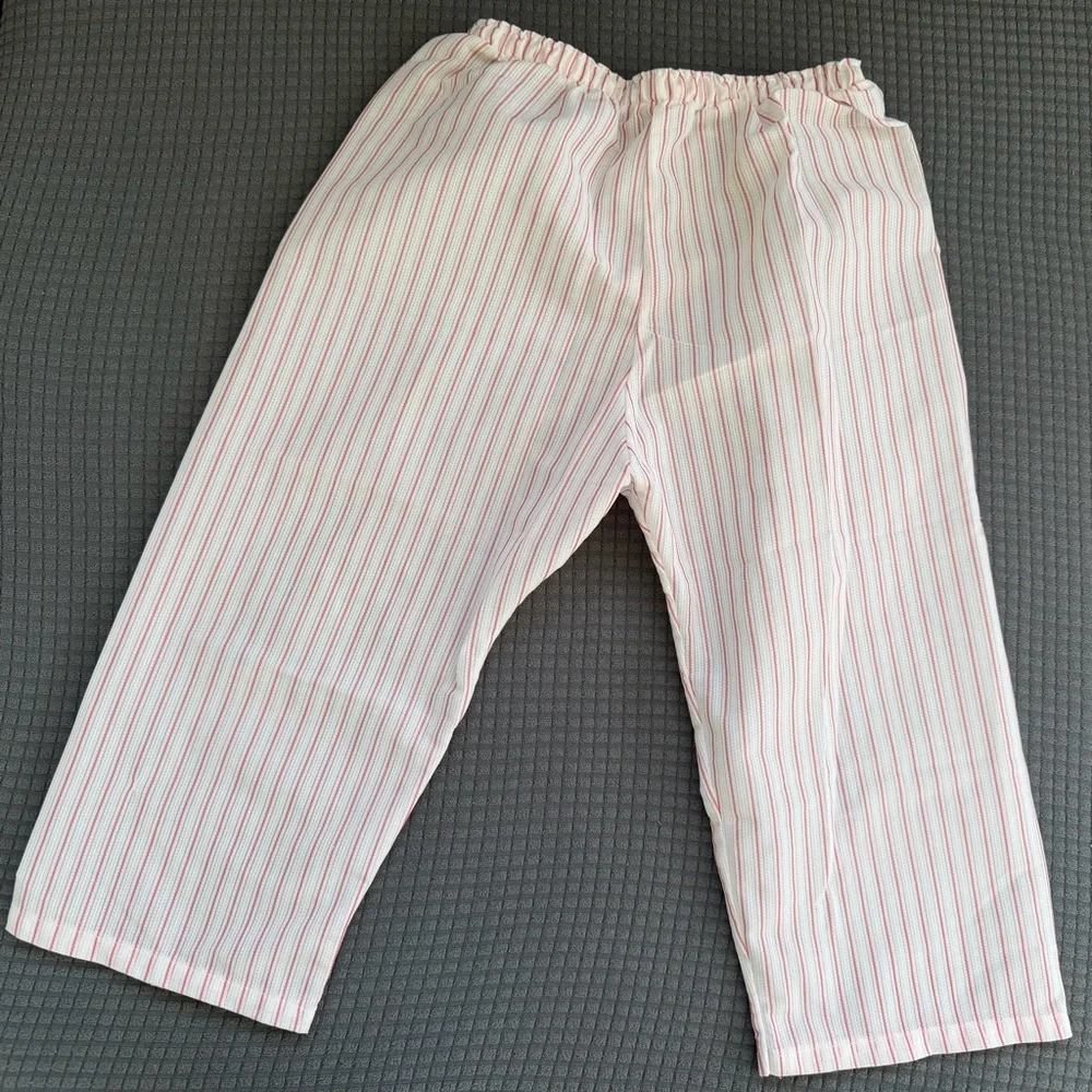 Vintage Red Striped Baseball Pajama Set 3T